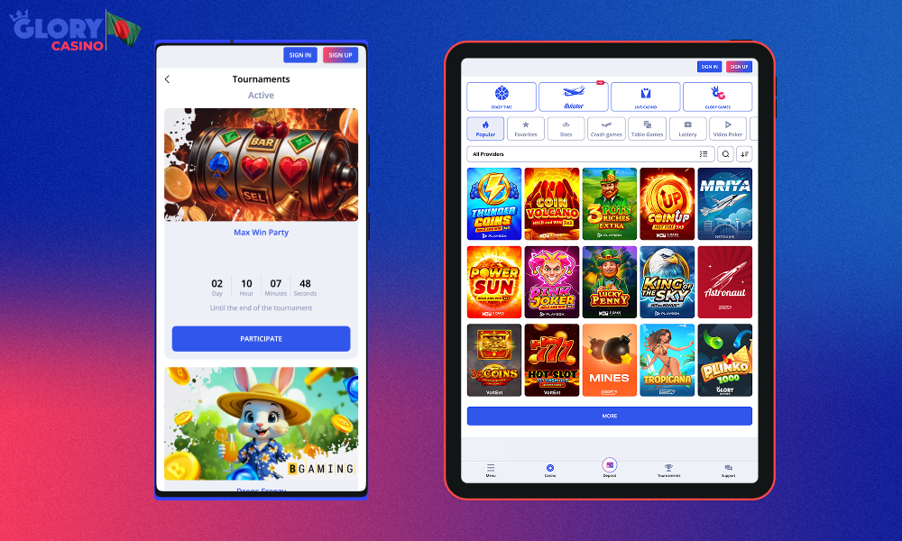 The Glory Casino mobile app is an indispensable tool for those users from Bangladesh who want to play on the go