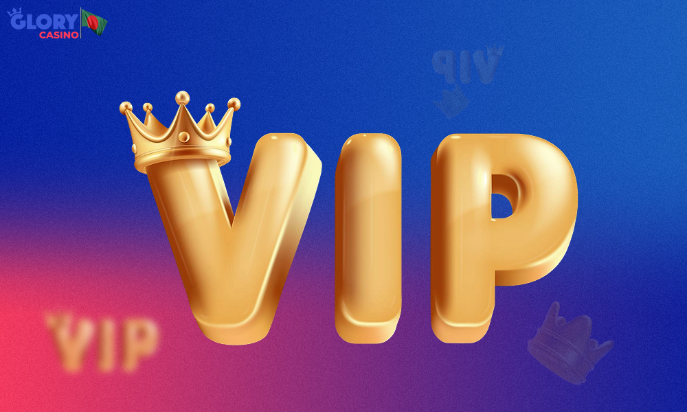 Glory Casino's VIP program is an additional opportunity to get various bonuses for playing casino games