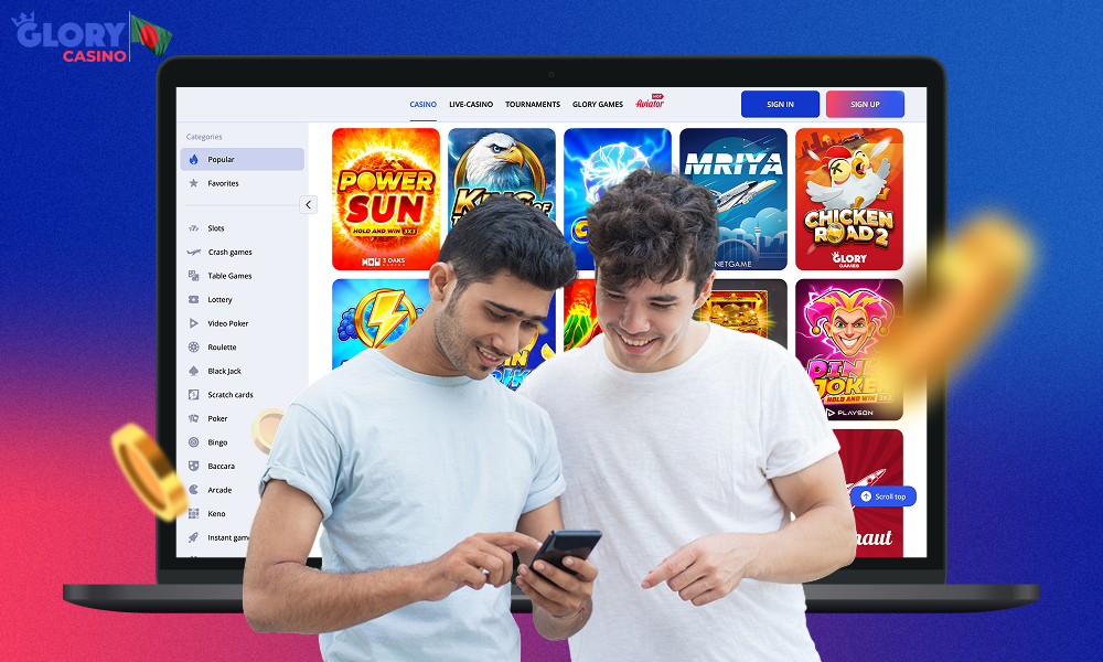 Glory Casino users from Bangladesh can refer new customers, for which they will receive special rewards