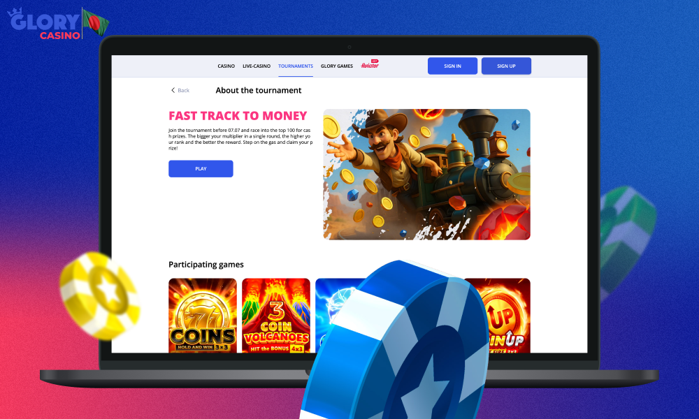 Glory Casino Bangladesh users have access to monthly slots tournaments that offer generous rewards by participating in them